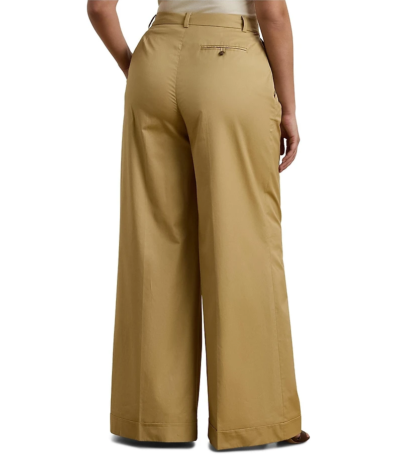 Lauren Ralph Lauren Plus Size Pleated Wide Leg Pants