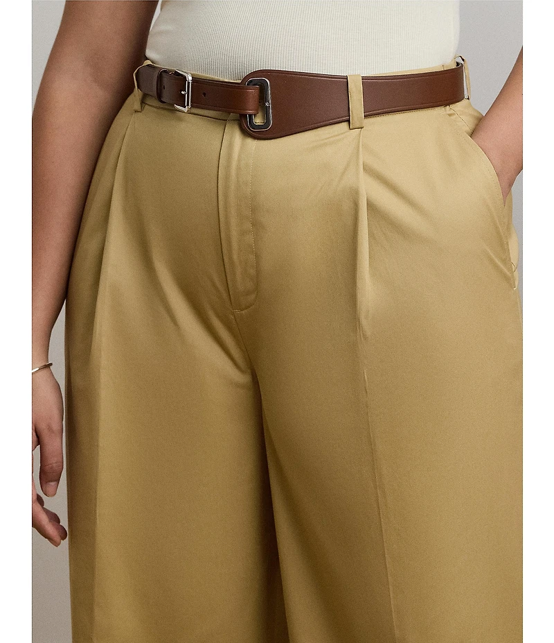 Lauren Ralph Lauren Plus Size Pleated Wide Leg Pants