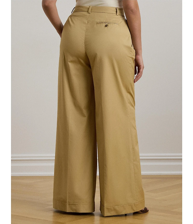 Lauren Ralph Lauren Plus Size Pleated Wide Leg Pants