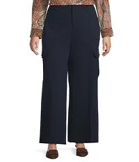 Lauren Ralph Lauren Plus Size Ponte Wide Leg Cargo Pants