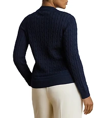 Lauren Ralph Lauren Plus Size Ribbed Knit V-Neck Long Sleeve Cricket Sweater Top