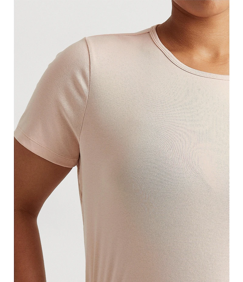Lauren Ralph Lauren Plus Size Crew Neck Short Sleeve Stretch Cotton T-Shirt