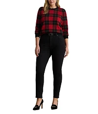 Lauren Ralph Lauren Plus Size Soft Cotton Blend Festive Plaid Sweater