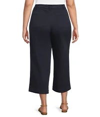 Lauren Ralph Lauren Plus Size Stretch Chino Wide-Leg Cropped Pants