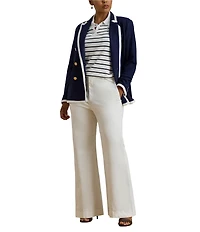 Lauren Ralph Lauren Plus Size Stretch Cotton Chino High-Rise Flare Pants