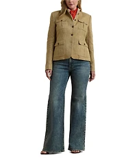 Lauren Ralph Lauren Plus Size Stretch Denim High Rise Retro Flare Leg Jeans