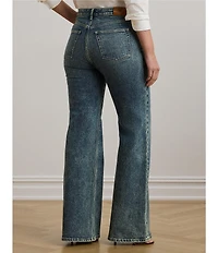 Lauren Ralph Lauren Plus Size Stretch Denim High Rise Retro Flare Leg Jeans