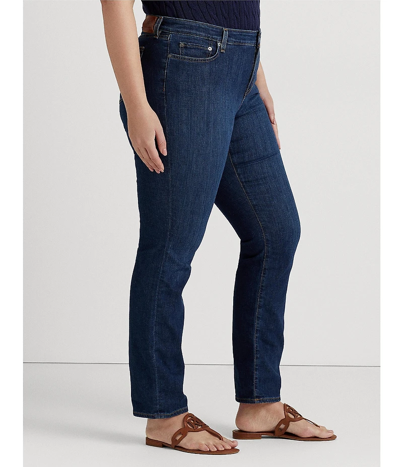 Lauren Ralph Lauren Plus Size Stretch Denim Premier Straight Leg Jeans