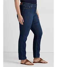 Lauren Ralph Lauren Plus Size Stretch Denim Premier Straight Leg Jeans
