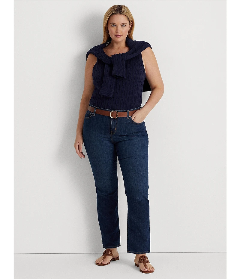 Lauren Ralph Lauren Plus Size Stretch Denim Premier Straight Leg Jeans