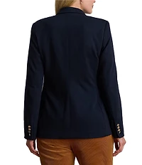 Lauren Ralph Lauren Plus Size Stretch Knit Jacquard Buckle-Trim Herringbone Blazer