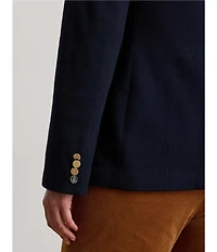Lauren Ralph Lauren Plus Size Stretch Knit Jacquard Buckle-Trim Herringbone Blazer