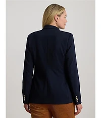 Lauren Ralph Lauren Plus Size Stretch Knit Jacquard Buckle-Trim Herringbone Blazer