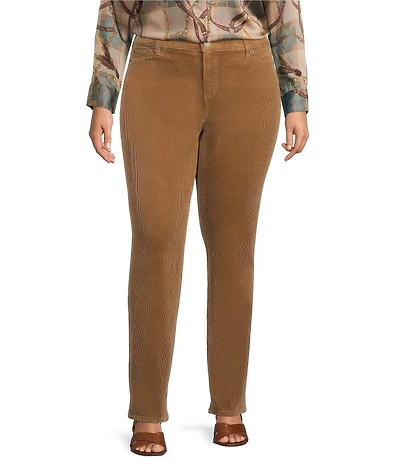 Lauren Ralph Lauren Plus Size Stretch Mid Rise Corduroy Pants