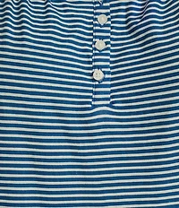 Lauren Ralph Lauren Plus Size Stripe Print Double Strap Scoop Neck Knit Side Slit Ballet Nightgown