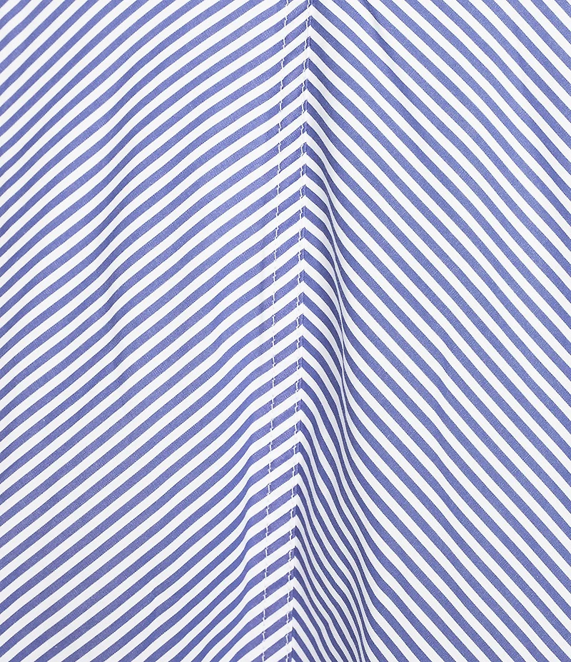 Lauren Ralph Lauren Plus Size Striped Paneled Cotton Broadcloth A-Line Skirt