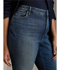Lauren Ralph Lauren Plus Size Twill Denim High Rise Straight Ankle Jeans