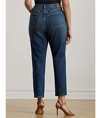 Lauren Ralph Lauren Plus Size Twill Denim High Rise Straight Ankle Jeans