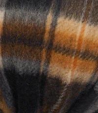 Lauren Ralph Lauren Plus Size Wool Blend Plaid Shawl Collar Long Sleeve Wrap Coat