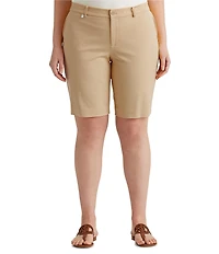 Lauren Ralph Lauren Plus Size Stretch Cotton Twill Shorts