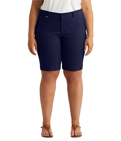 Lauren Ralph Lauren Plus Size Stretch Cotton Twill Shorts