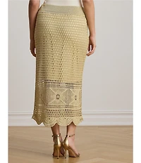 Lauren Ralph Lauren Pointelle-Knit Midi Length Pencil Skirt