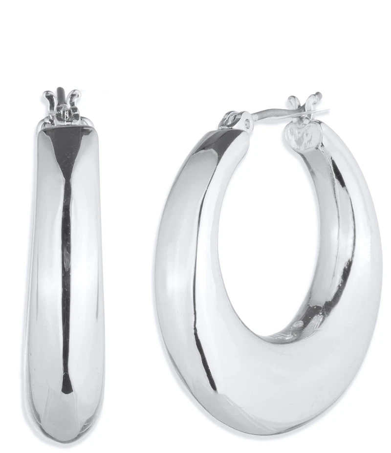 Lauren Ralph Lauren Polished Puffy Hoop Earrings