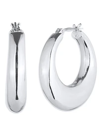 Lauren Ralph Lauren Polished Puffy Hoop Earrings