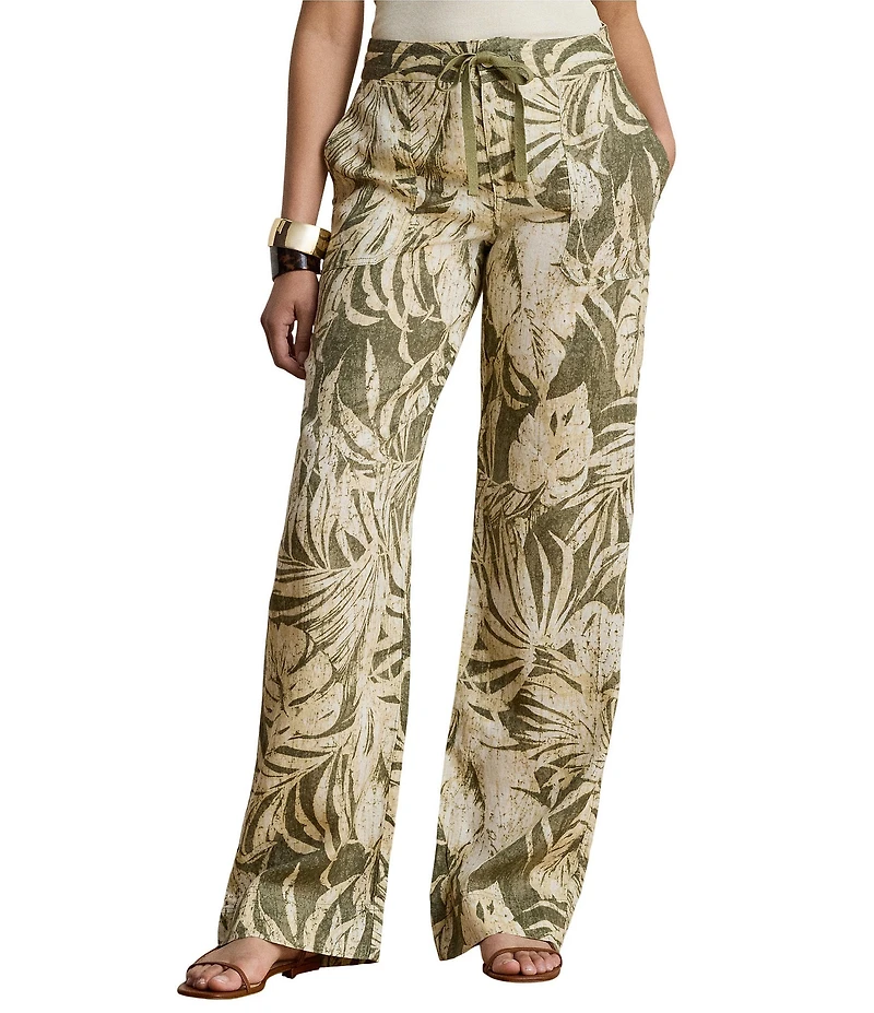 Lauren Ralph Lauren Print Wide Leg Full Length Pants