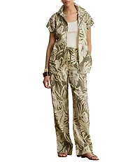 Lauren Ralph Lauren Print Wide Leg Full Length Pants