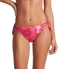 Lauren Ralph Lauren Provence Paisley Scoop Waist Side Tie Hipster Swim Bottom