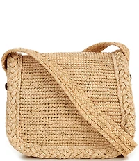 Lauren Ralph Lauren Colbie Medium Raffia Saddle Crossbody Bag