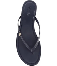 Lauren Ralph Lauren Raquel Leather Thong Flip Flops
