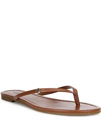 Lauren Ralph Lauren Raquel Leather Thong Flip Flops