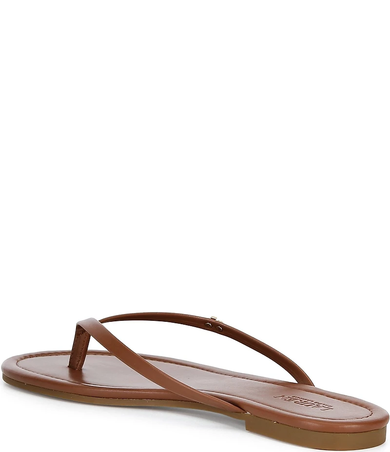 Lauren Ralph Lauren Raquel Leather Thong Flip Flops