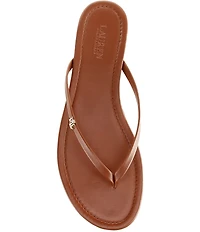 Lauren Ralph Lauren Raquel Leather Thong Flip Flops