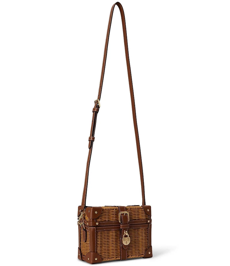 Lauren Ralph Lauren Rattan Small Tanner Luggage Crossbody Bag