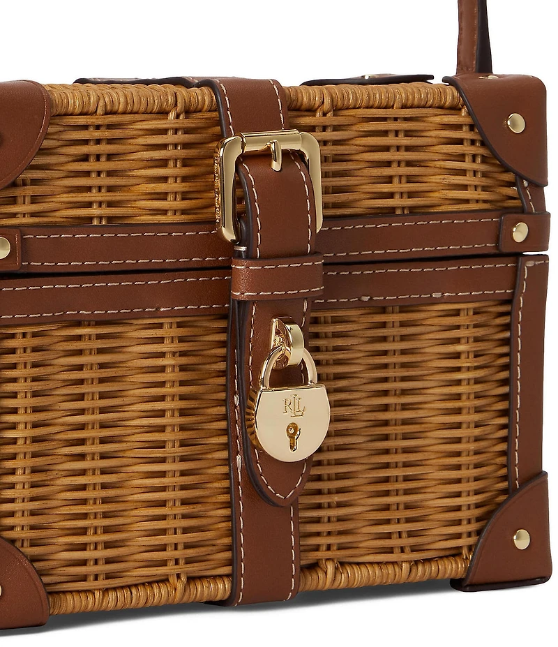 Lauren Ralph Lauren Rattan Small Tanner Luggage Crossbody Bag