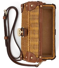 Lauren Ralph Lauren Rattan Small Tanner Luggage Crossbody Bag