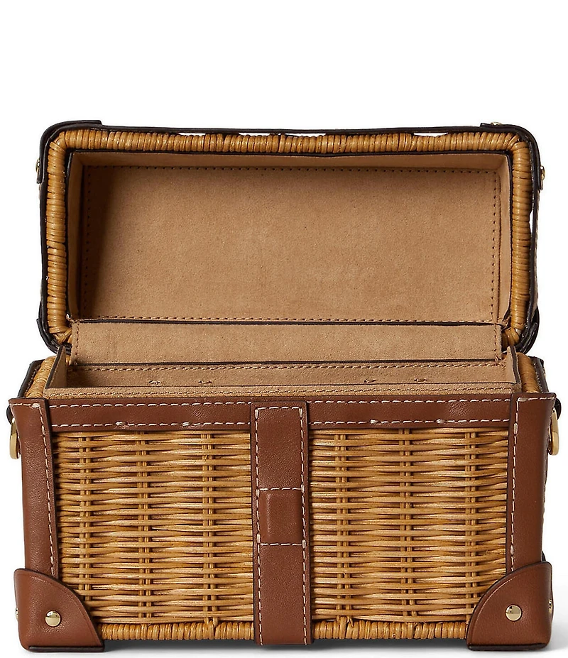 Lauren Ralph Lauren Rattan Small Tanner Luggage Crossbody Bag