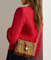 Lauren Ralph Lauren Rattan Small Tanner Luggage Crossbody Bag