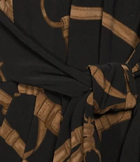 Lauren Ralph Lauren Reidly Crew Neck Keyhole Midi Dress