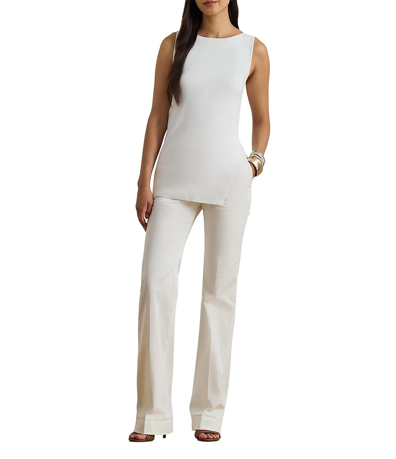 Lauren Ralph Lauren Rib-Knit Boat Neck Sleeveless Sweater top