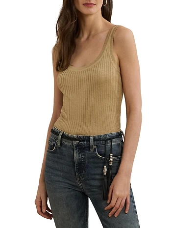 Lauren Ralph Lauren Ribbed Knit Scoop Neck Coordinating Tank Top