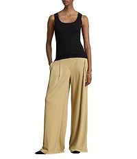Lauren Ralph Lauren Ribbed Knit Scoop Neck Sleeveless Sweater Top