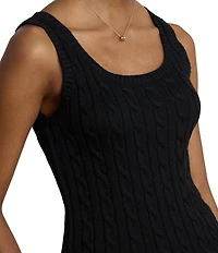 Lauren Ralph Lauren Ribbed Knit Scoop Neck Sleeveless Sweater Top