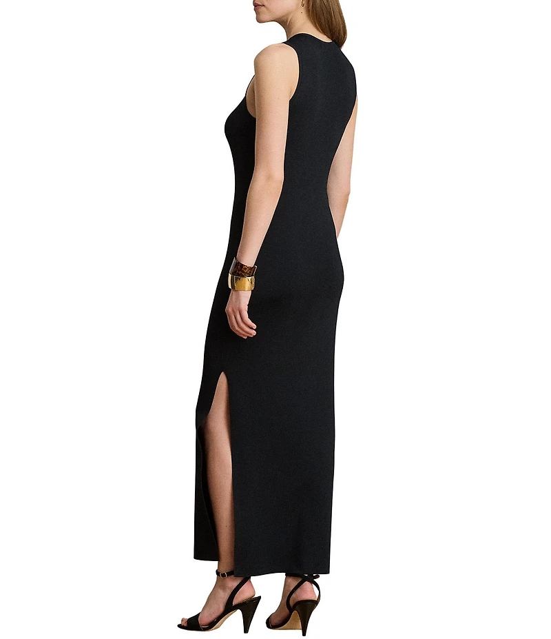 Lauren Ralph Lauren Ribbed Knit V-Neck Sleeveless Dress