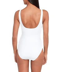 Lauren Ralph Lauren Ring Over The Shoulder Underwire One Piece Swimsuit