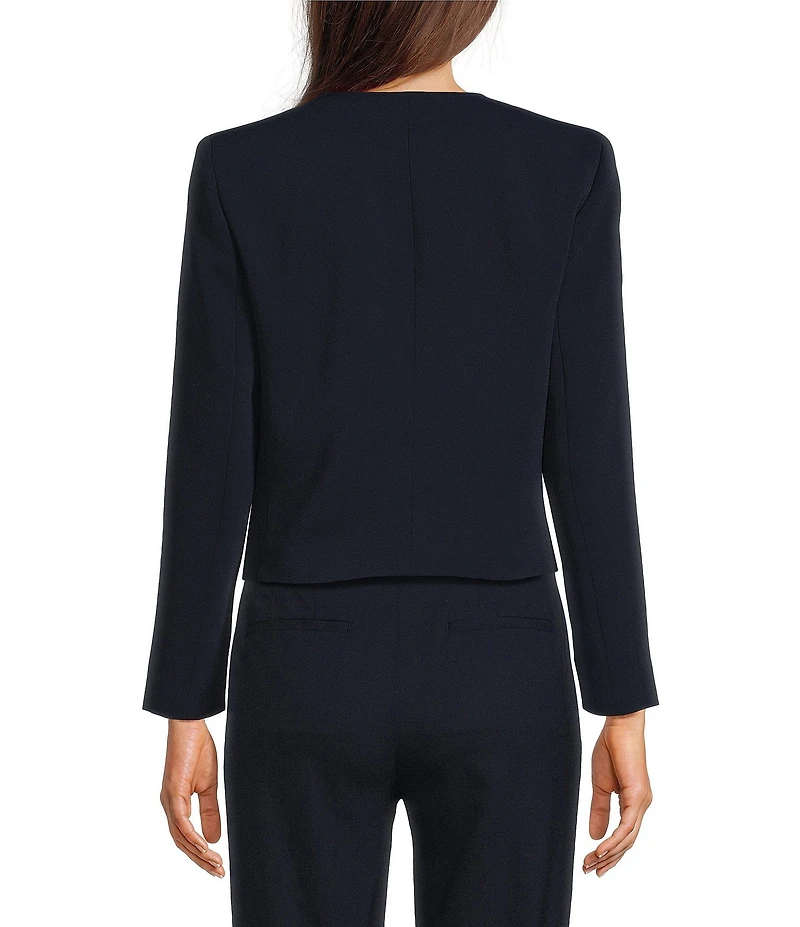 Lauren Ralph Lauren Sable Crepe Double Breasted Straight Fit Jacket