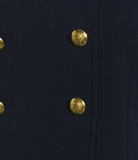 Lauren Ralph Lauren Sable Crepe Double Breasted Straight Fit Jacket